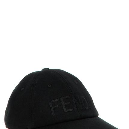 Fendi Black Cotton Cap (Baseball Hat)