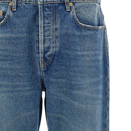 Golden Goose Blue Cotton Straight-Leg Jeans