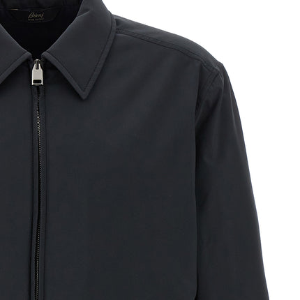 Brioni Blue Polyester Shell Jacket