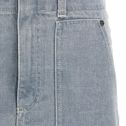 Fendi Gray Cotton Long Skirt