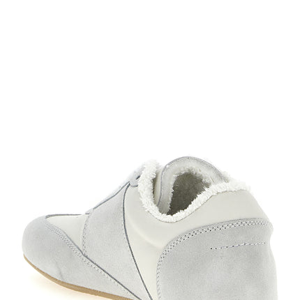 MM6 Maison Margiela Gray Calfskin Athletic Sneakers