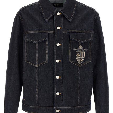 Fendi Blue Cotton Denim Jacket