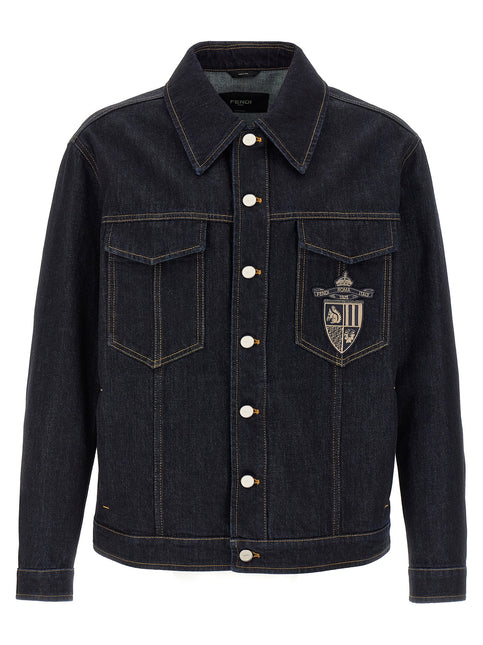 Fendi Blue Cotton Denim Jacket