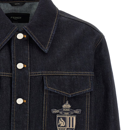 Fendi Blue Cotton Denim Jacket