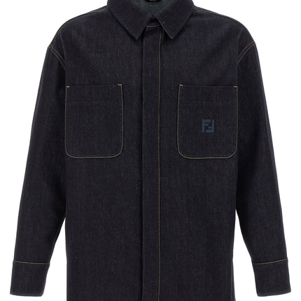 Fendi Blue Cotton Denim Jacket