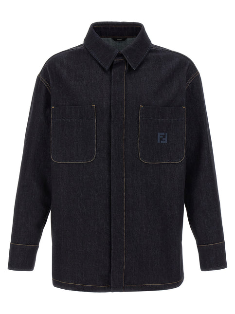 Fendi Blue Cotton Denim Jacket