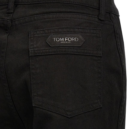 Tom Ford Black Cotton Flared Jeans