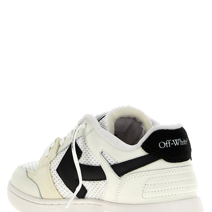 Off-White Bicolor Bovine Leather Athletic Sneakers