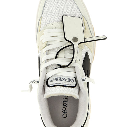 Off-White Bicolor Bovine Leather Athletic Sneakers