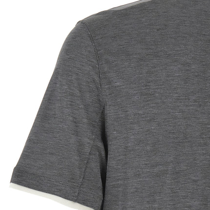 Brunello Cucinelli Gray Silk T-Shirt