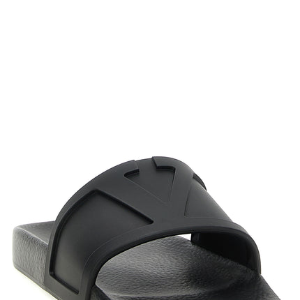 Valentino Garavani Black Plastic Slides