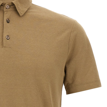 ZANONE Beige Cotton Polo Shirt