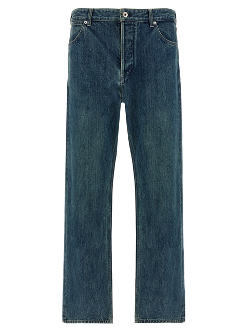 Jil Sander Blue Cotton Straight-Leg Jeans