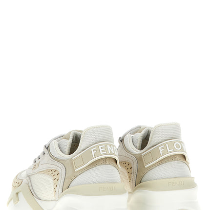 Fendi White Polyester Athletic Sneakers