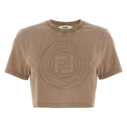 Fendi Brown Cotton T-Shirt