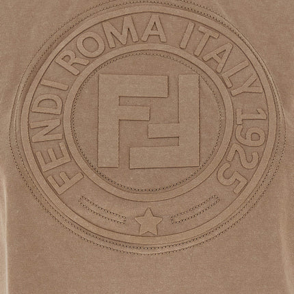 Fendi Brown Cotton T-Shirt