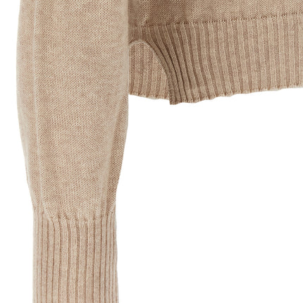 MA'RY'YA Beige Cotton Cardigan