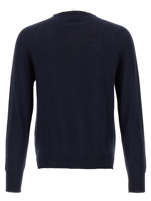 MA'RY'YA Blue Cotton Cardigan