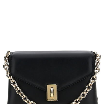 Furla Black Leather Shoulder Bag