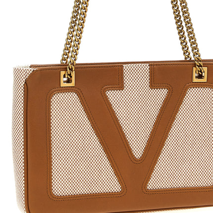 Valentino Garavani Beige Cotton Tote Bag