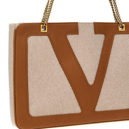Valentino Garavani Beige Cotton Tote Bag