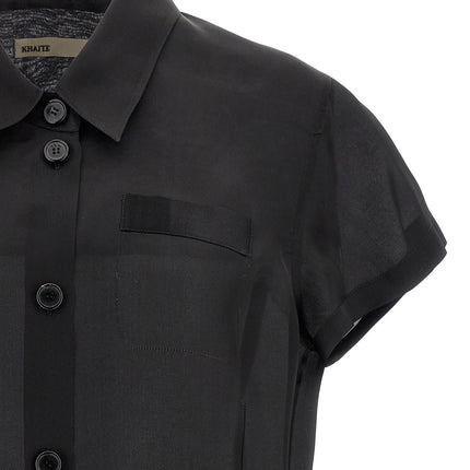 Khaite Black Silk Blouse
