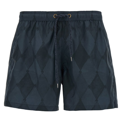 Ballantyne Blue Polyester Swim Shorts