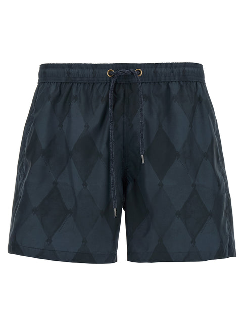 Ballantyne Blue Polyester Swim Shorts