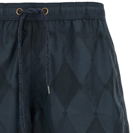 Ballantyne Blue Polyester Swim Shorts