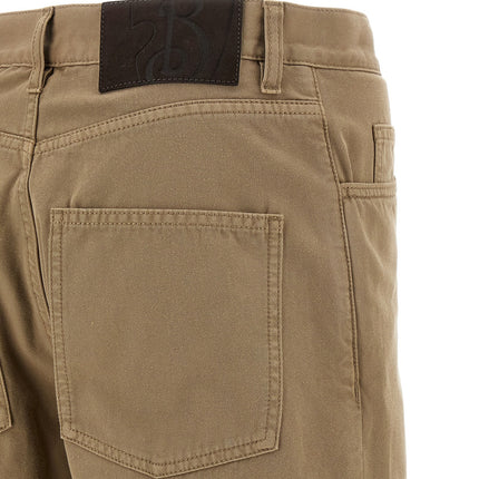 Burberry Beige Cotton Casual Pants