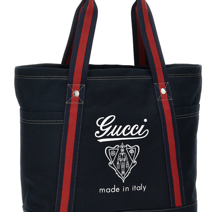 Gucci Blue Cotton Tote Bag