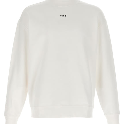 Hugo Boss White Cotton Sweatshirt