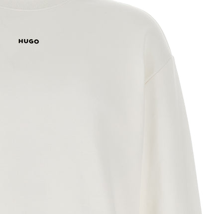Hugo Boss White Cotton Sweatshirt