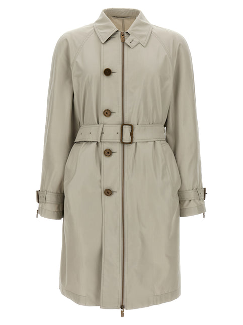 Burberry Gray Satin Coat