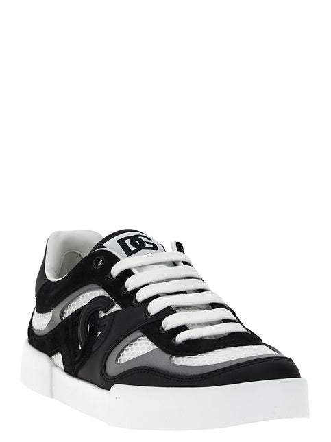 Dolce & Gabbana Bicolor Calfskin Sneakers