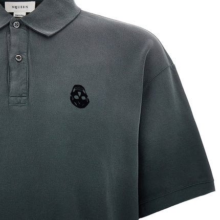 Alexander McQueen Gray Cotton Polo Shirt