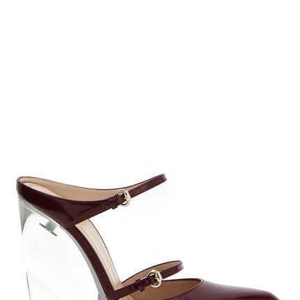Gucci Multicolor Leather Wedge Sandals
