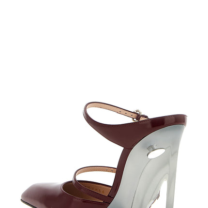 Gucci Multicolor Leather Wedge Sandals