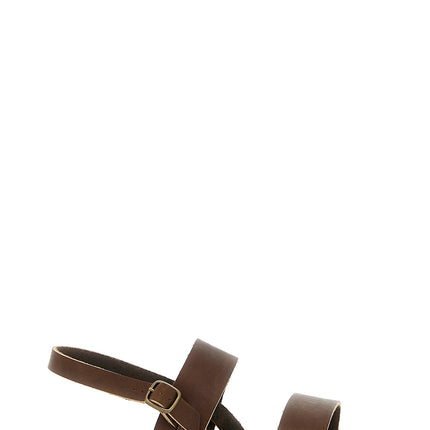 K.JACQUES SAINT TROPEZ Brown Cowhide Flat Sandals