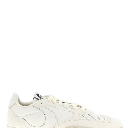 Marine Serre White Calfskin Athletic Sneakers