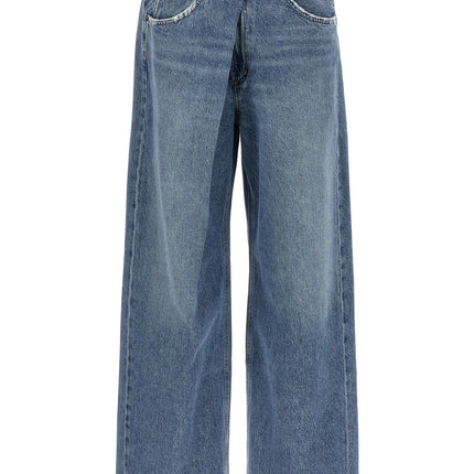 Agolde Blue Cotton Relaxed Fit Jeans