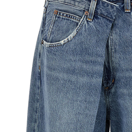 Agolde Blue Cotton Relaxed Fit Jeans