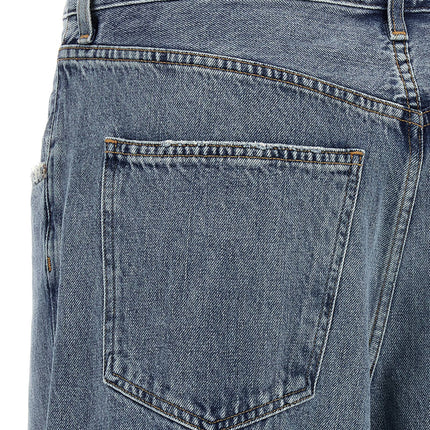 Agolde Blue Cotton Relaxed Fit Jeans