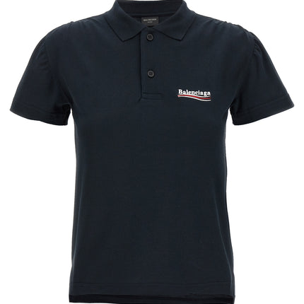 Balenciaga Blue Cotton Polo Shirt