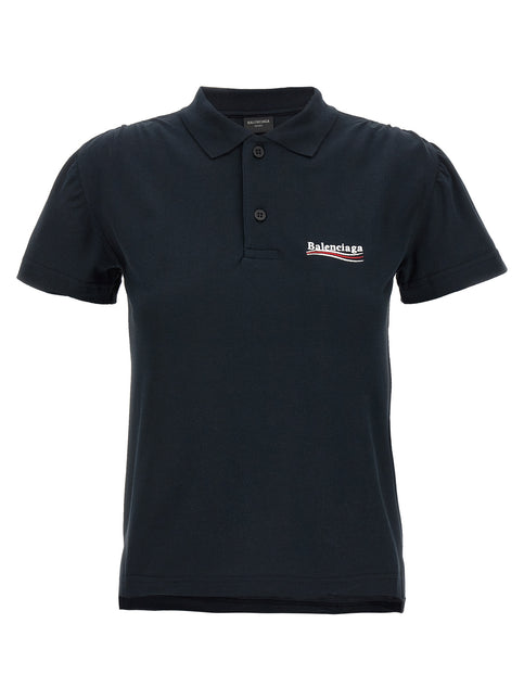Balenciaga Blue Cotton Polo Shirt