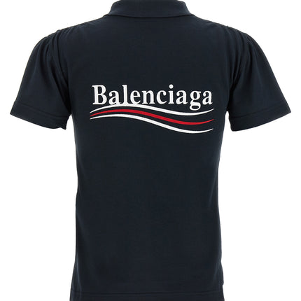 Balenciaga Blue Cotton Polo Shirt