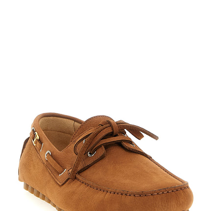 Valentino Garavani Brown Calfskin Slip-On Loafers