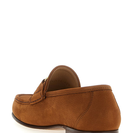 Valentino Garavani Brown Calfskin Slip-On Loafers