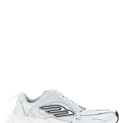 Balenciaga White Cowhide Athletic Sneakers