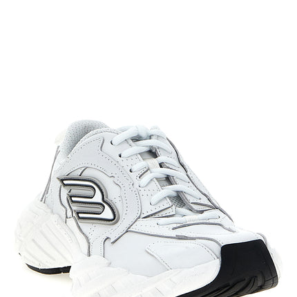 Balenciaga White Cowhide Athletic Sneakers